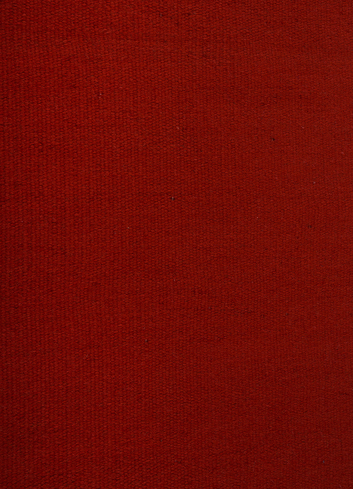 Red Lead Wool Solid Rug