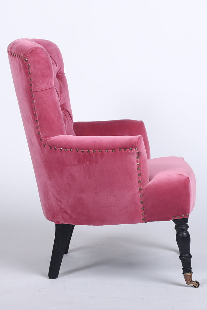 Dorenk Wooden Upholstered Arm Chair