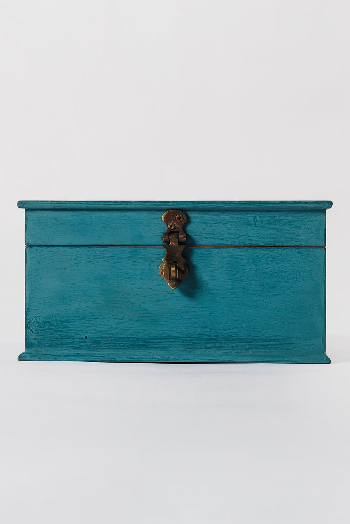 Himan Wooden Decorative Blue White Box