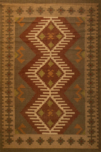 Siraha Jute wool Killim Rug