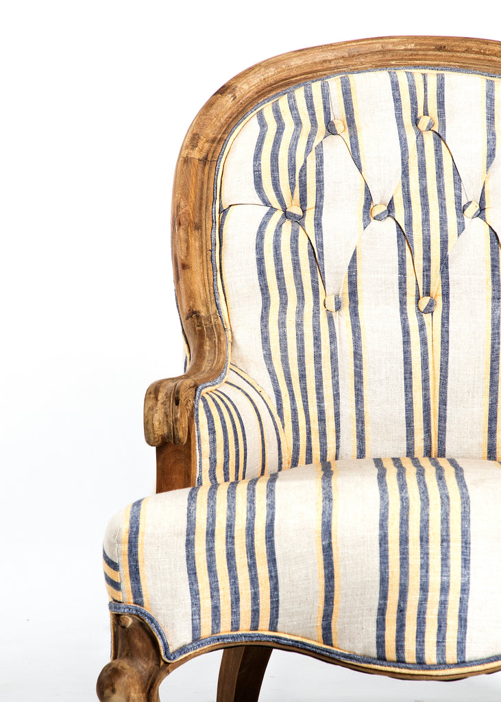 Sterion  Wooden Upholstered Arm Chair
