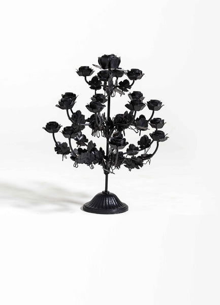 Traditional Metal Flower Candle Stand