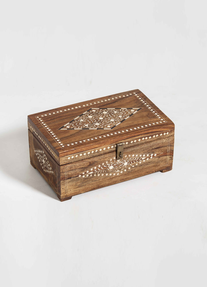 Wooden Bone Inlay Box