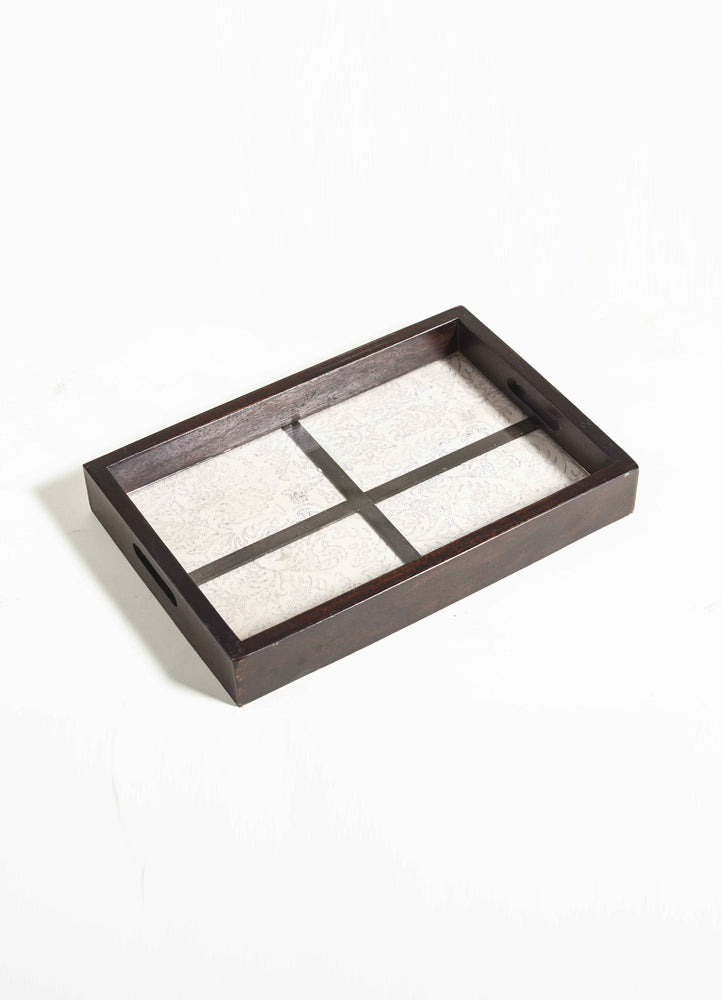 Mikalya Painted Fabric Wooden  Tray