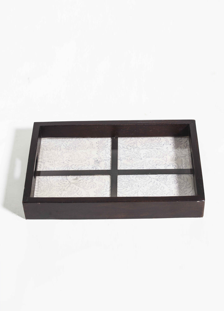 Mikalya Painted Fabric Wooden  Tray