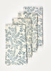 Linen Floral Print Napkin ( Set of 4 Pcs)