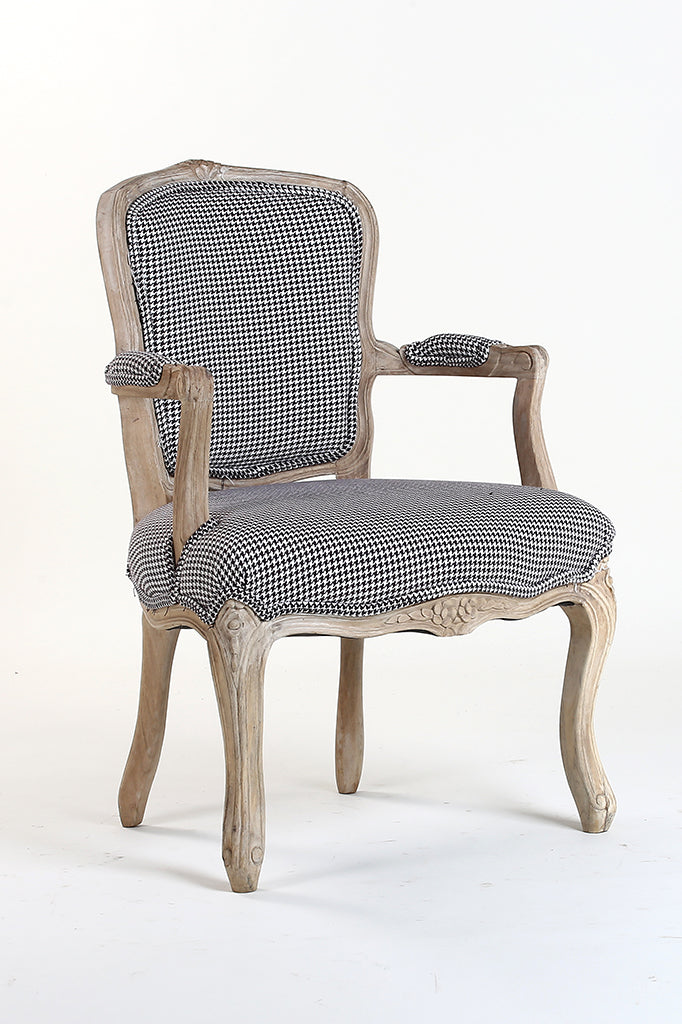 Trienk Wooden Upholstered Arm Chair