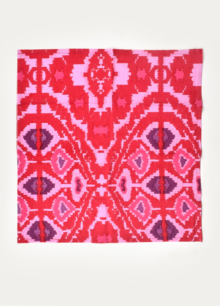 Pink Carnines Print Napkin ( Set of 4 Pcs)