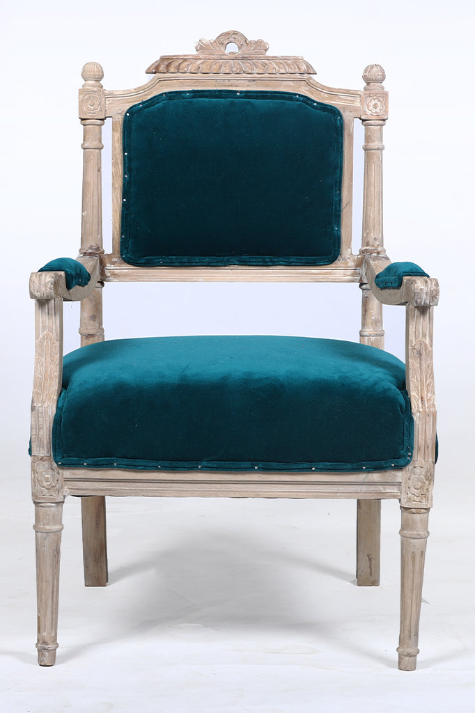 Nihik Wooden Upholstered Arm Chair