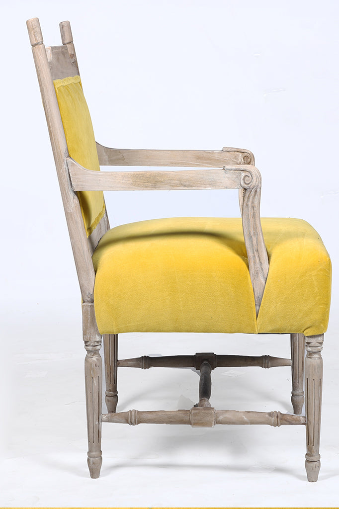 Gurin Wooden Upholstered Arm Chair